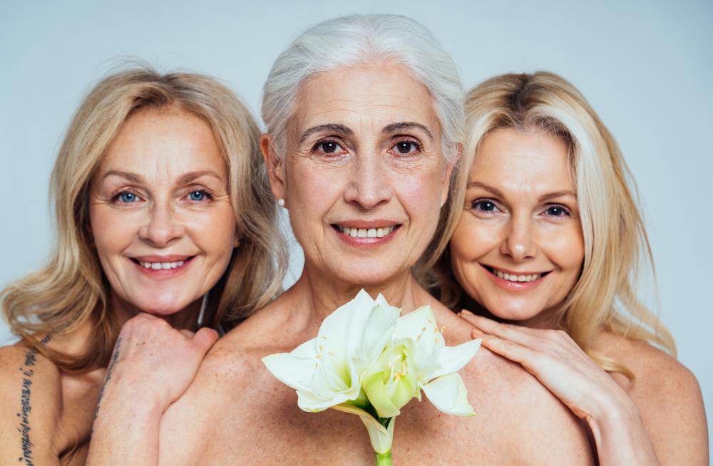Cincematic,Image,Of,A,Beautiful,Senior,Women,Group,Posing,On