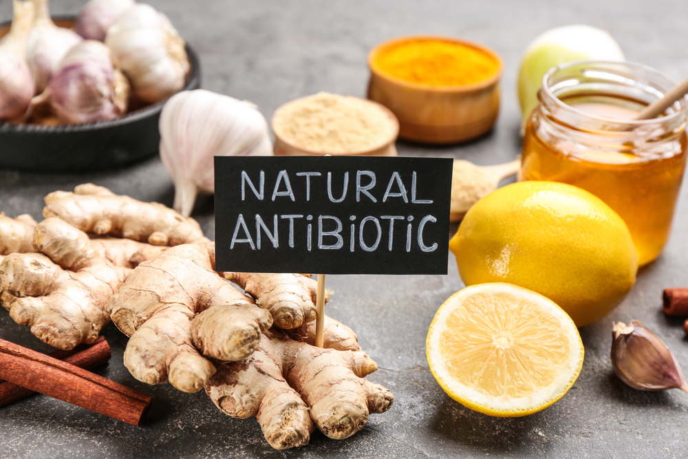 Different,Fresh,Products,And,Card,With,Phrase,Natural,Antibiotic,On