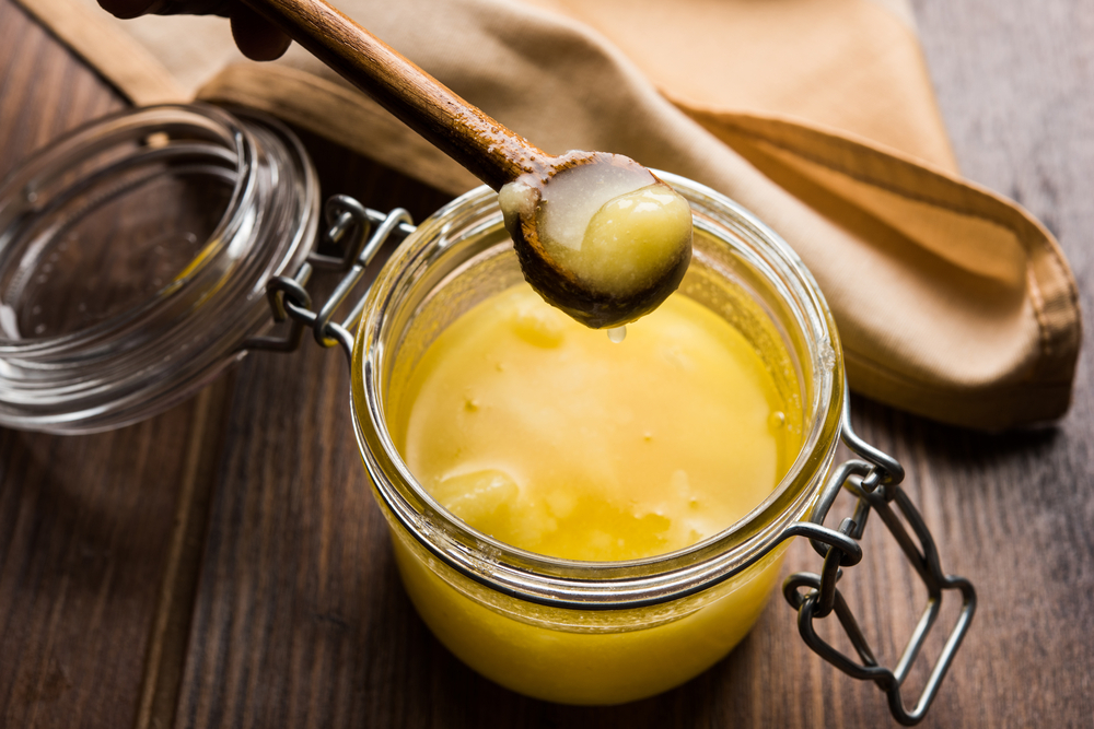 Pure,Or,Desi,Ghee,Also,Known,As,Clarified,Liquid,Butter.