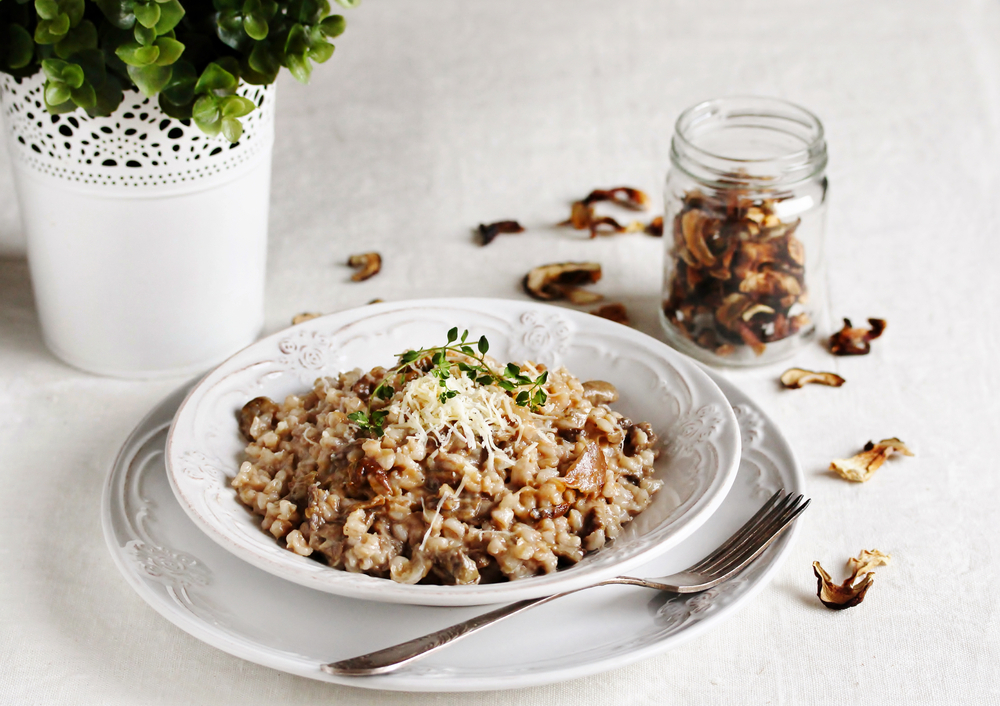 Mushroom,And,Barley,Risotto,(orzotto),-,Italian,Home,Cooking.,Barley