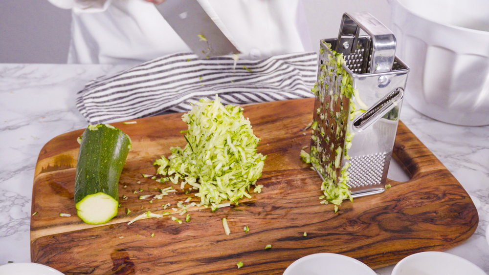 Step,By,Step.,Shredding,Organic,Zucchini,To,Make,Zucchini,Cakes.