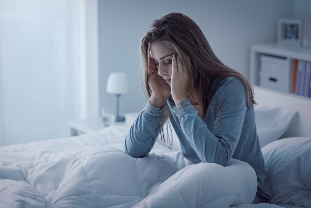 Depressed,Woman,Awake,In,The,Night,,She,Is,Exhausted,And