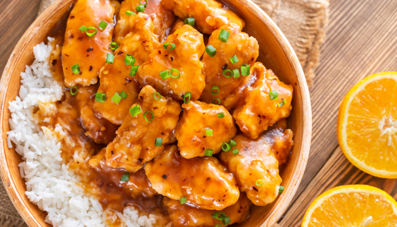 Pomeranov kue  orange chicken