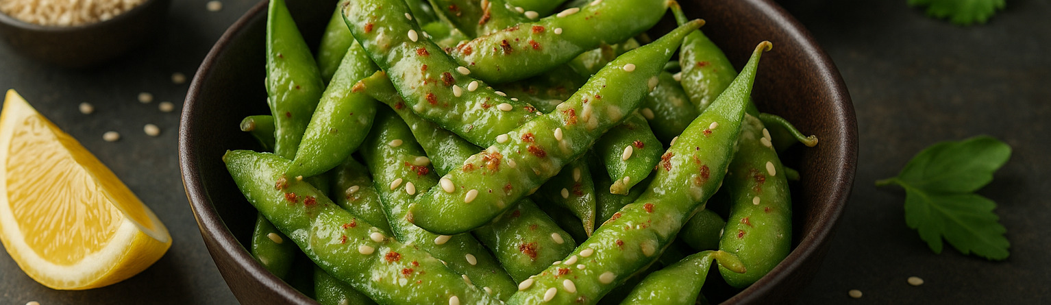 Slan edamame s tahini a citronem