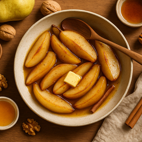 Tepl duen hruky se skoic, medem a trochou msla