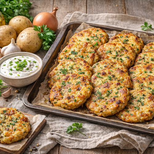 Bramborov� pe�en� placky